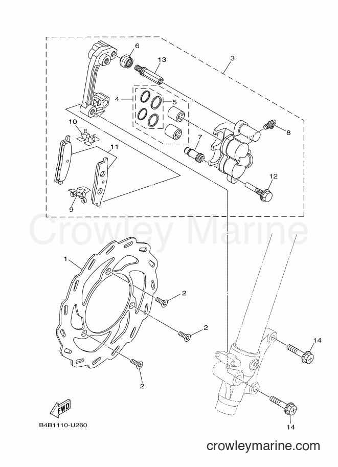 2019 Dirt Bike YZ85 - YZ85 (B4B1) [020] - FRONT BRAKE CALIPER