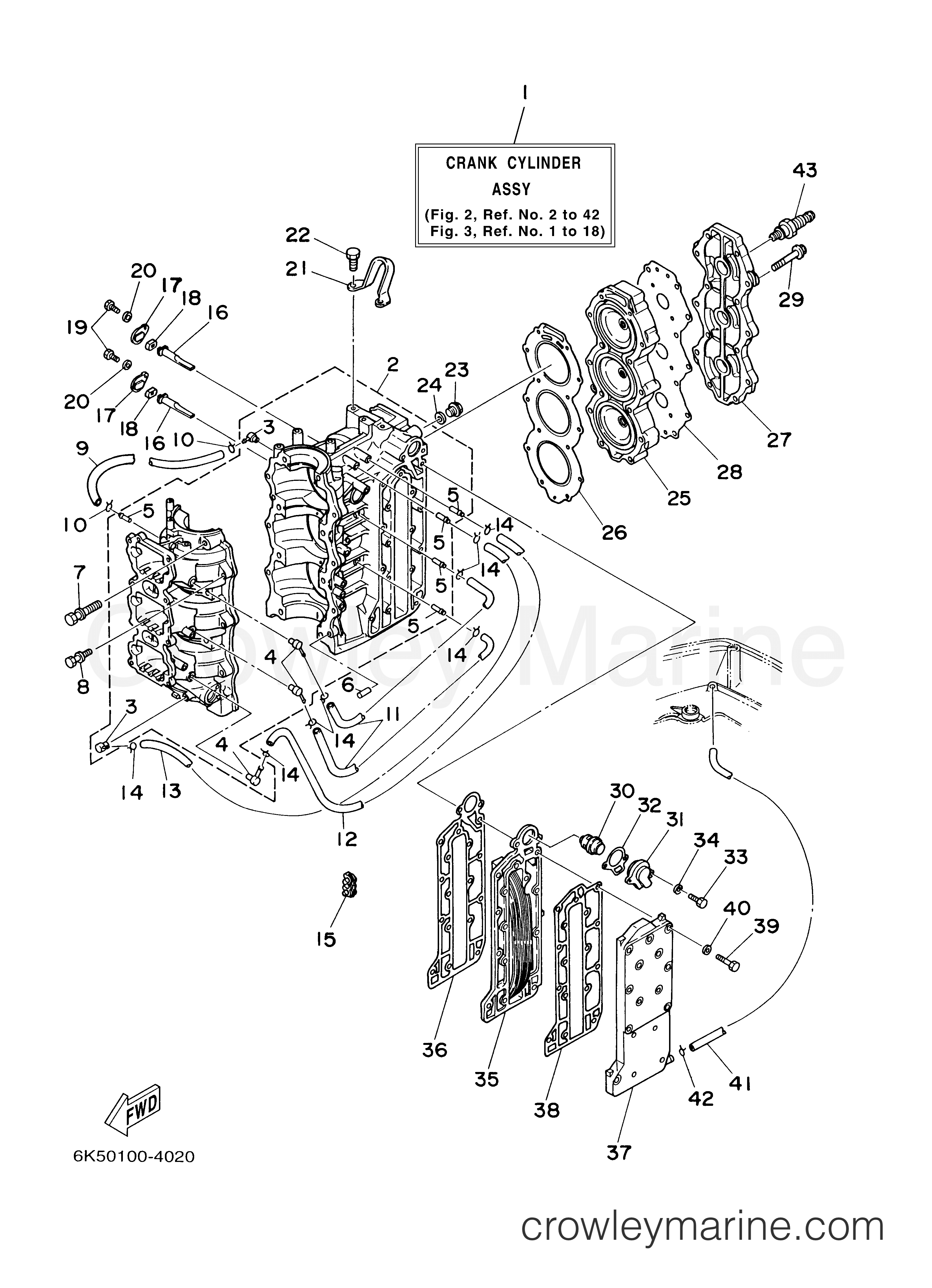 Yamaha Motors E60MLHY - CYLINDER CRANKCASE
