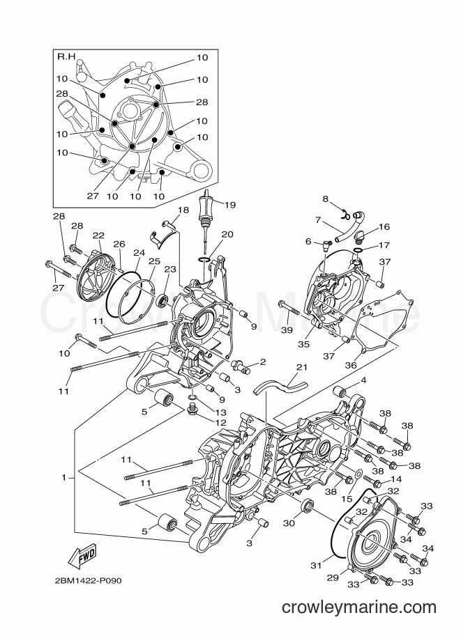2017 Street Bike LTF125 - LTF125 (2BM5) [010] - CRANKCASE