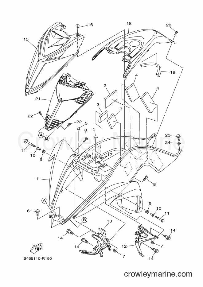 2017 ATV YFM700R - YFM700R (2LSB) [010] - FRONT FENDER
