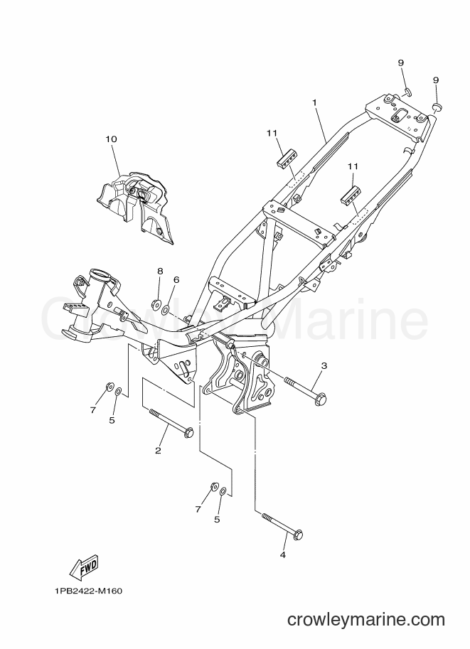 Yamaha Motors T115FSE (1PB2) [010] - FRAME