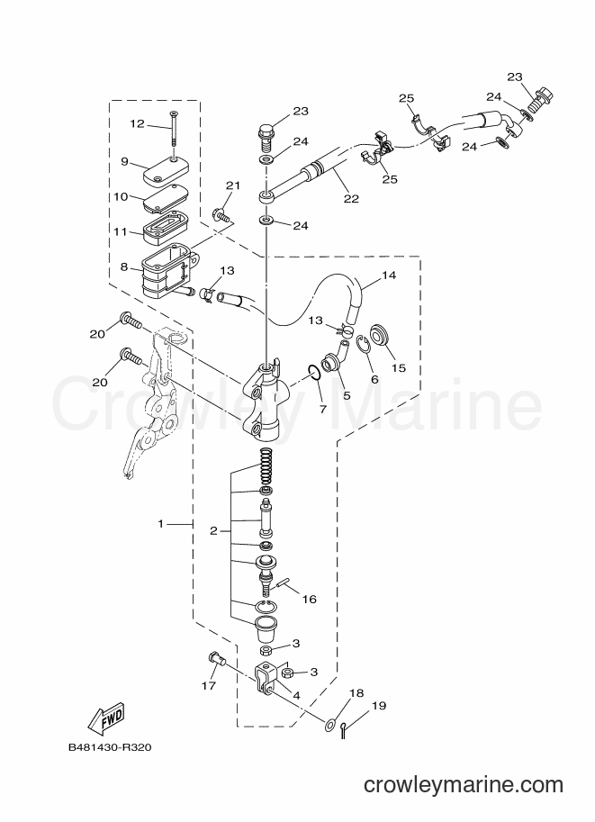 2017 Street Bike TFX150 - TFX150 (B483) [010] - REAR MASTER CYLINDER