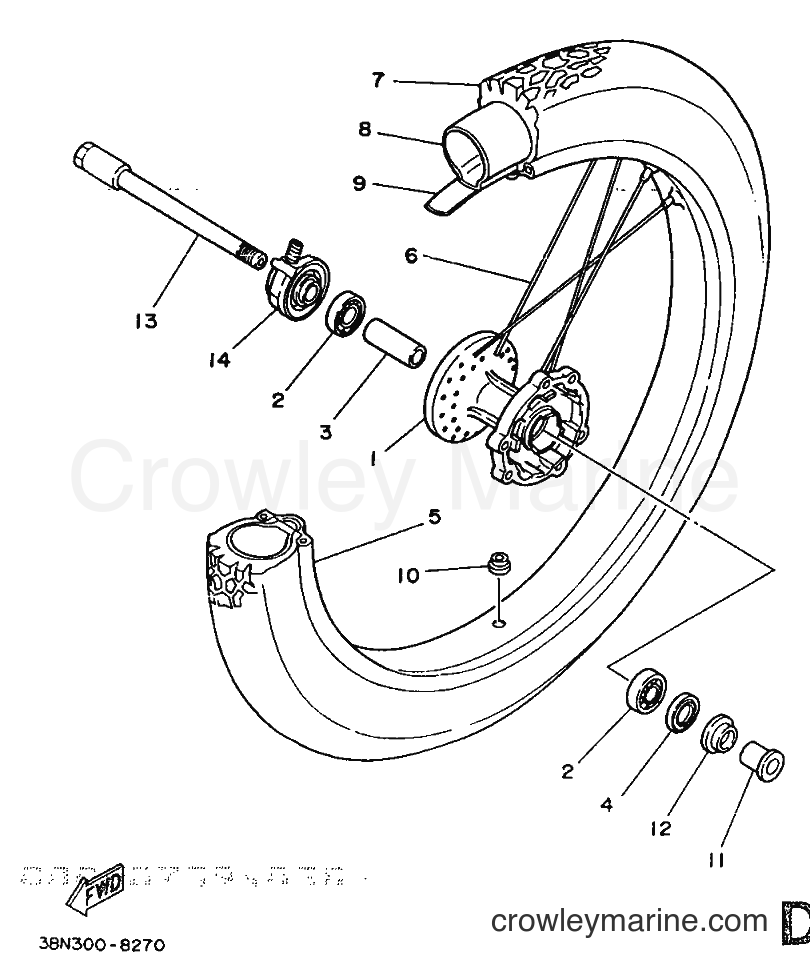 1989 Dirt Bike DT125R - DT125R (3PY1) [999] - FRONT WHEEL