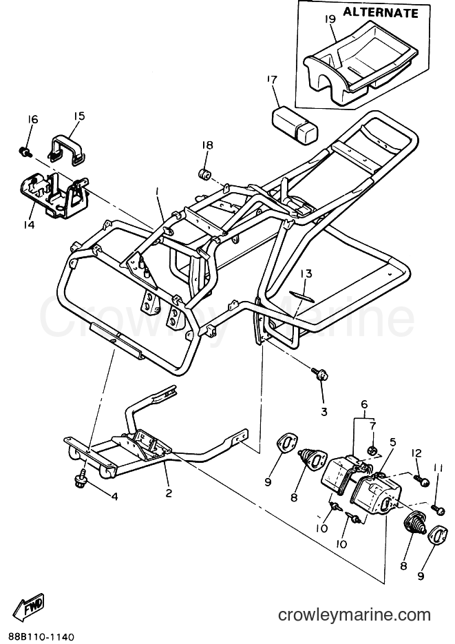 1991 Snowmobile SV125E - SV125E (88B1) [010] - FRAME