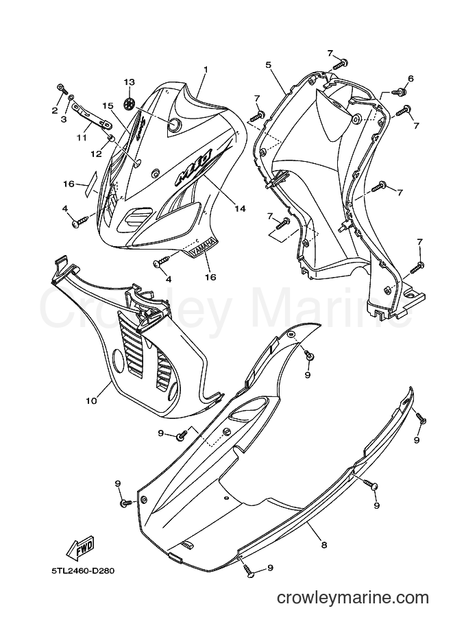 2005 Scooter AL115C - AL115C (5TL2) [010] - LEG SHIELD