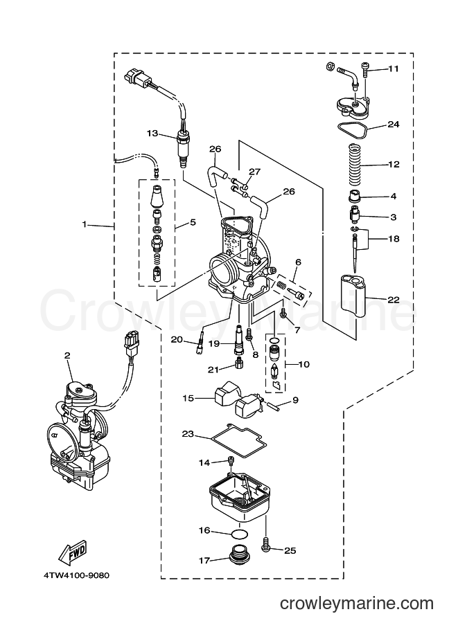 Yamaha Motors TZ250 (4TW4) [080] - CARBURETOR