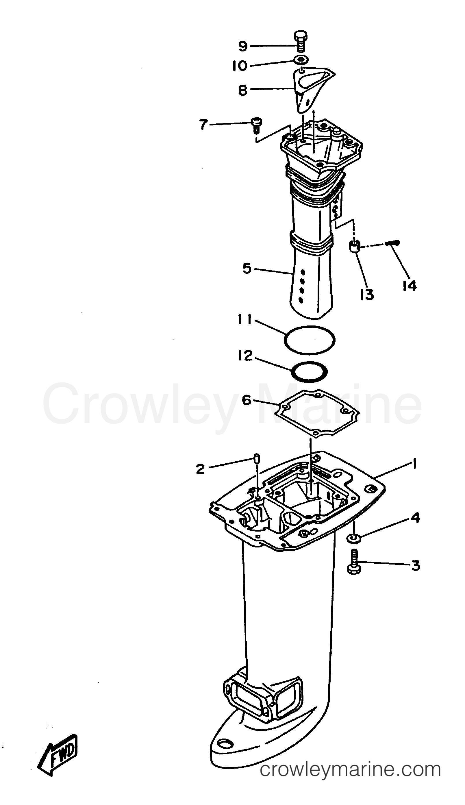 Yamaha Motors C30ELRV - UPPER CASING