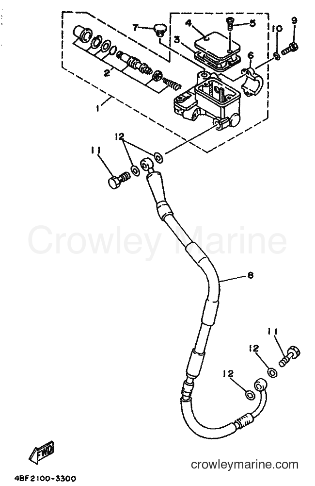 1994 Dirt Bike WR200R - WR200R (4BF3) [999] - FRONT MASTER CYLINDER