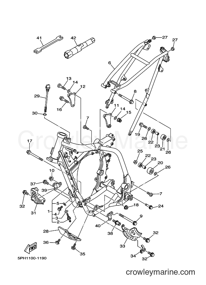 2002 Dirt Bike WR250F - WR250F (5PH6) [080] - FRAME
