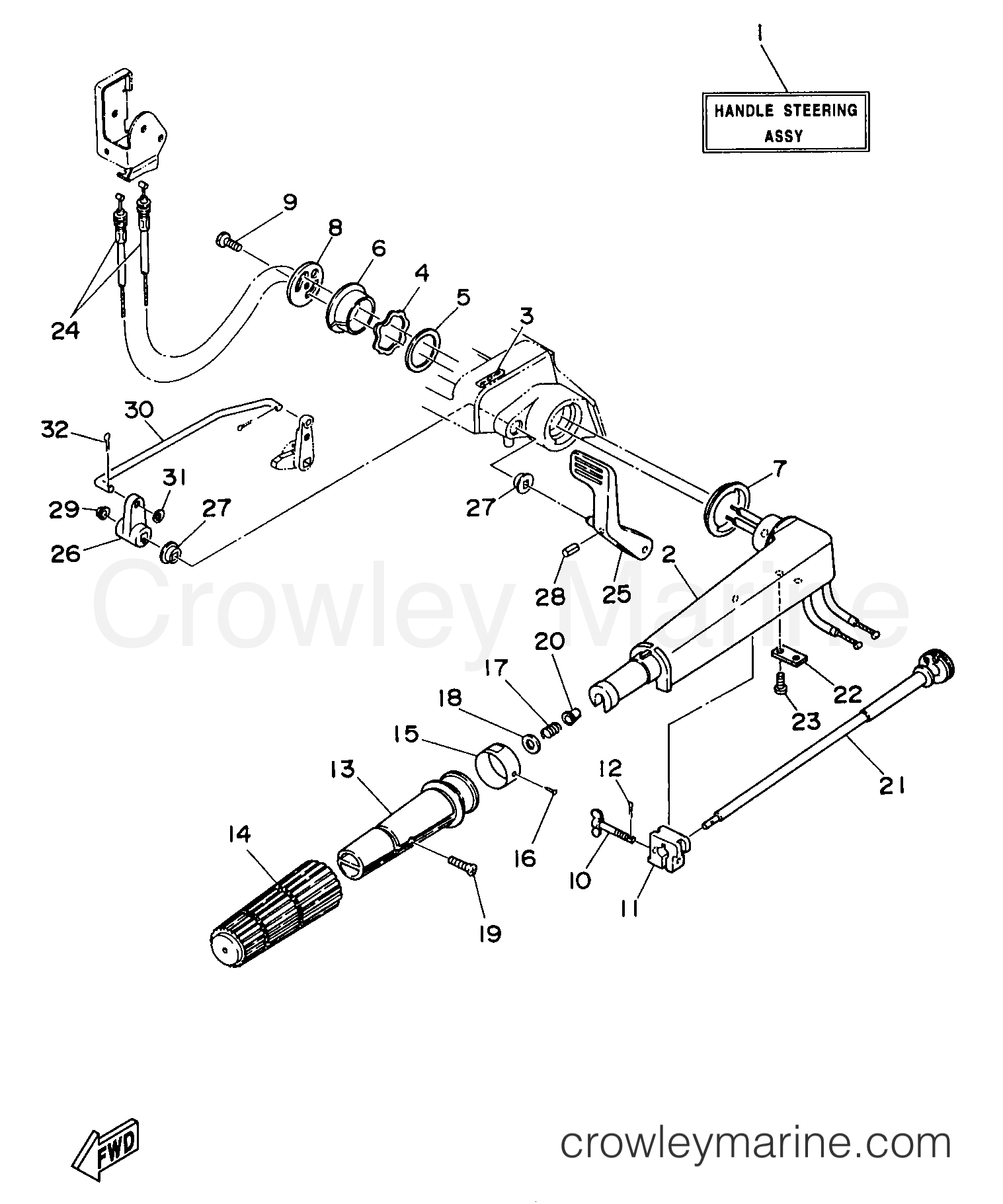 Yamaha Motors 25MSHV3 - STEERING