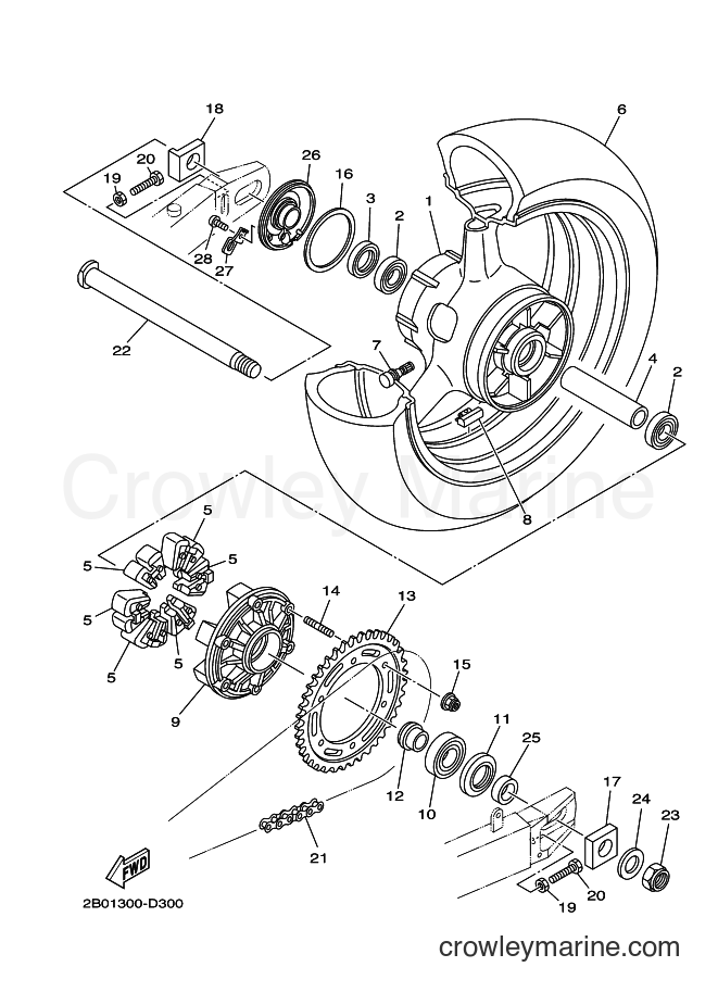 Yamaha Motors TDM900A (2B03) [030] - REAR WHEEL