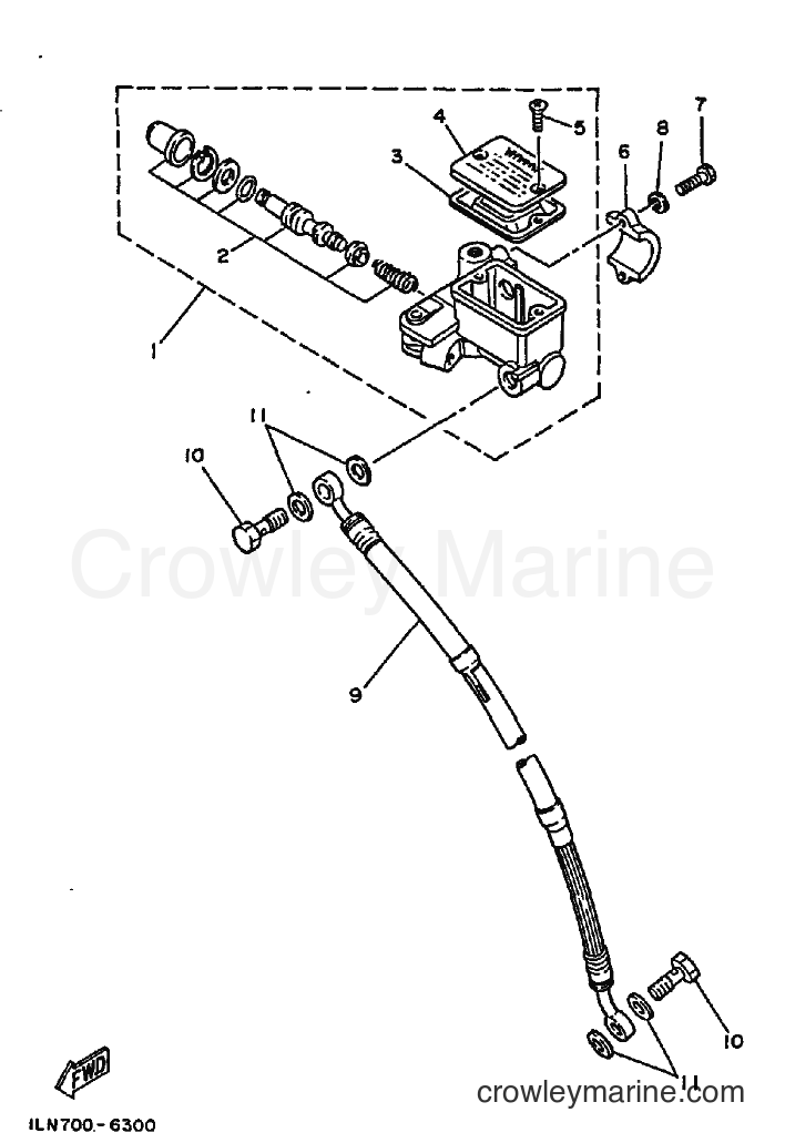 1990 Dirt Bike TT250 - TT250 (3DC2) [010] - FRONT MASTER CYLINDER
