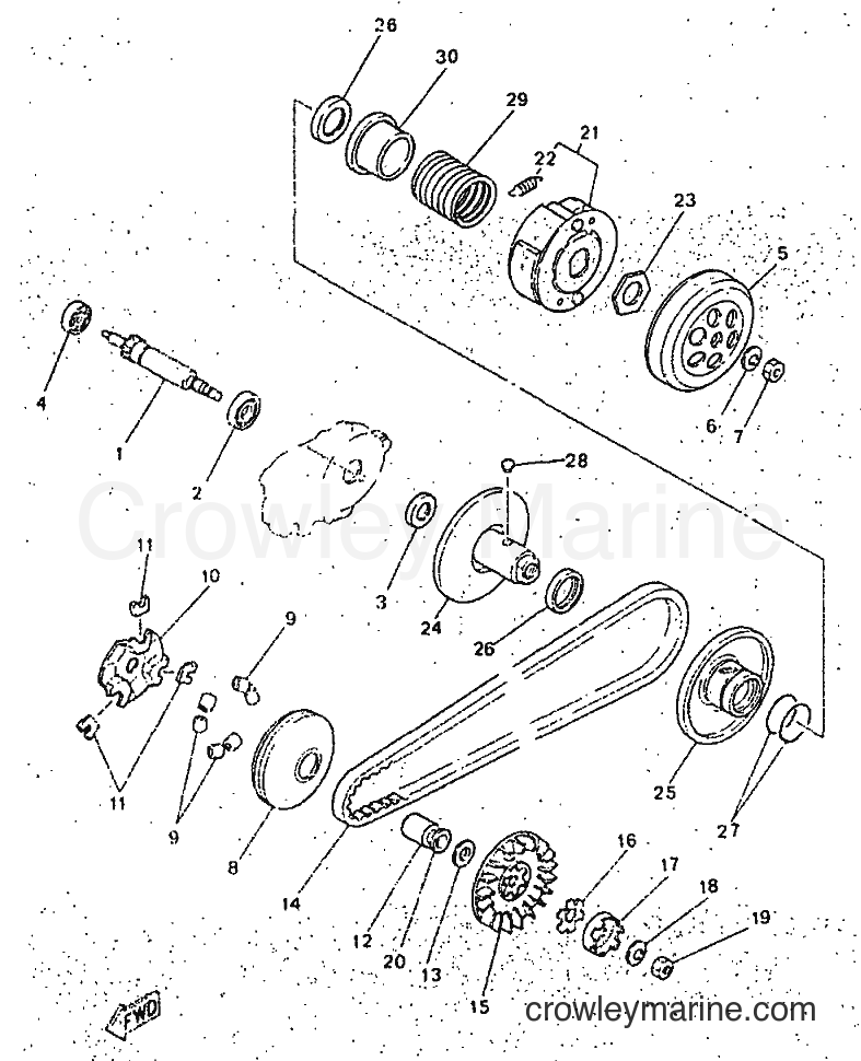 1998 Scooter YN50 - YN50 (5AD6) [010] - CLUTCH