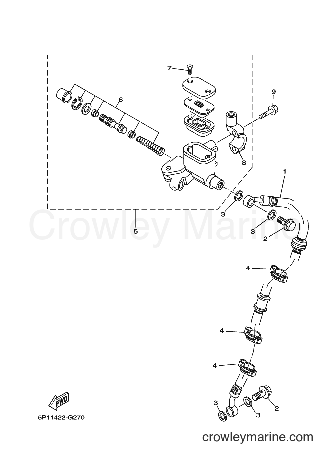 2009 Scooter AT135 - AT135 (5P13) [010] - FRONT MASTER CYLINDER