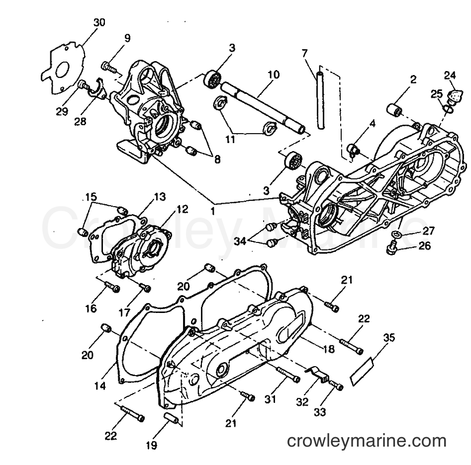 1999 Scooter YQ50 - YQ50 (5HEA) [010] - CRANKCASE