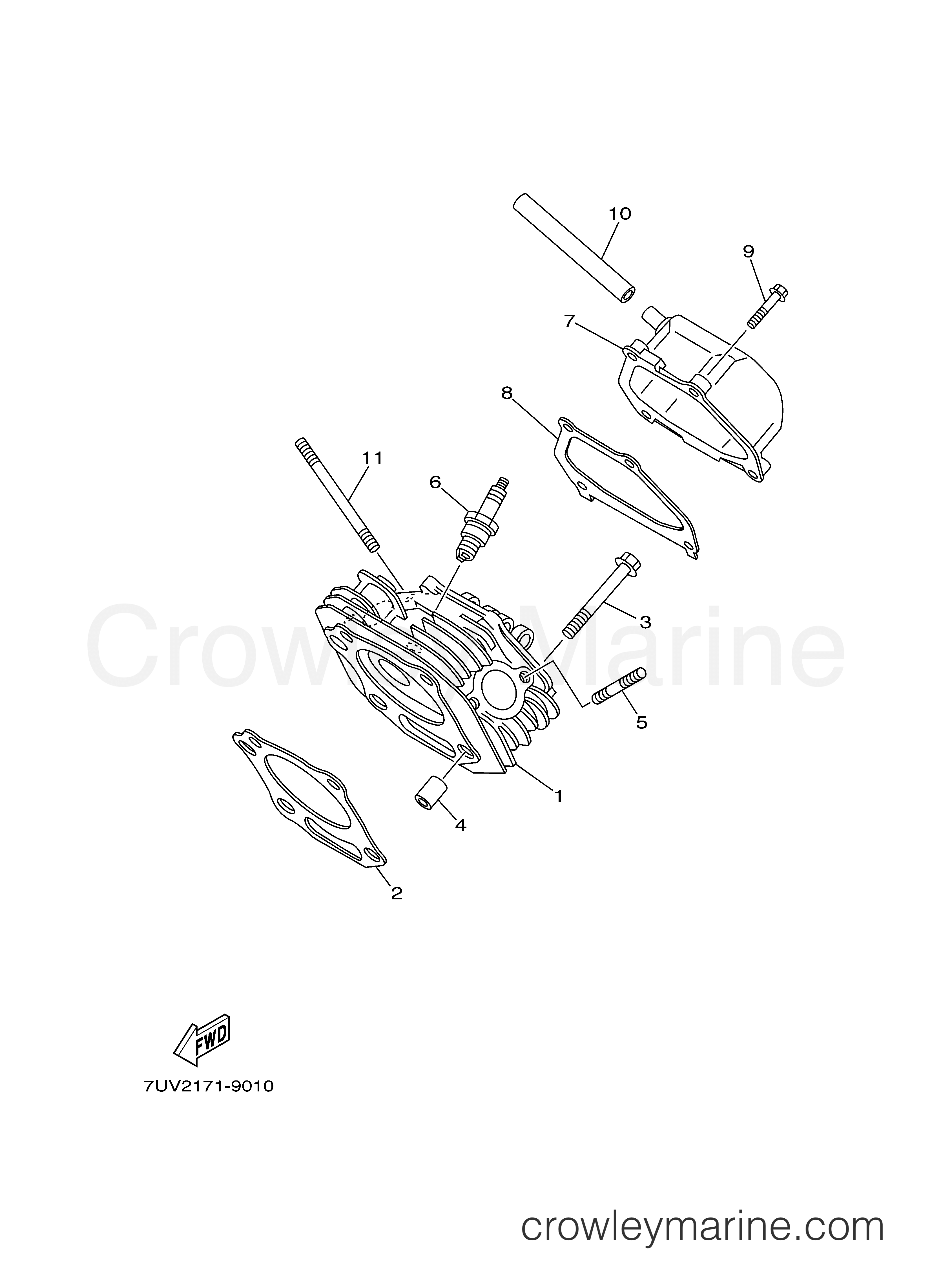Yamaha Motors EF5200DEH - CYLINDER HEAD