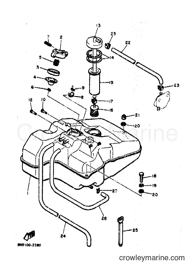 1990 Snowmobile XL540P - XL540P (87K1) [010] - FUEL TANK