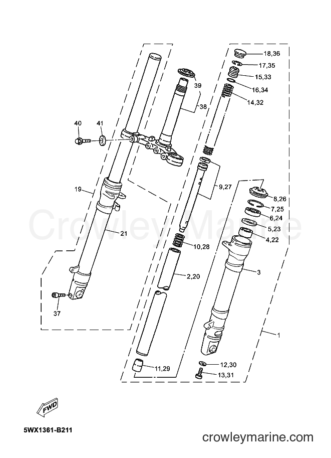 Yamaha Motors TZR50 (5WXF) [010] - FRONT FORK