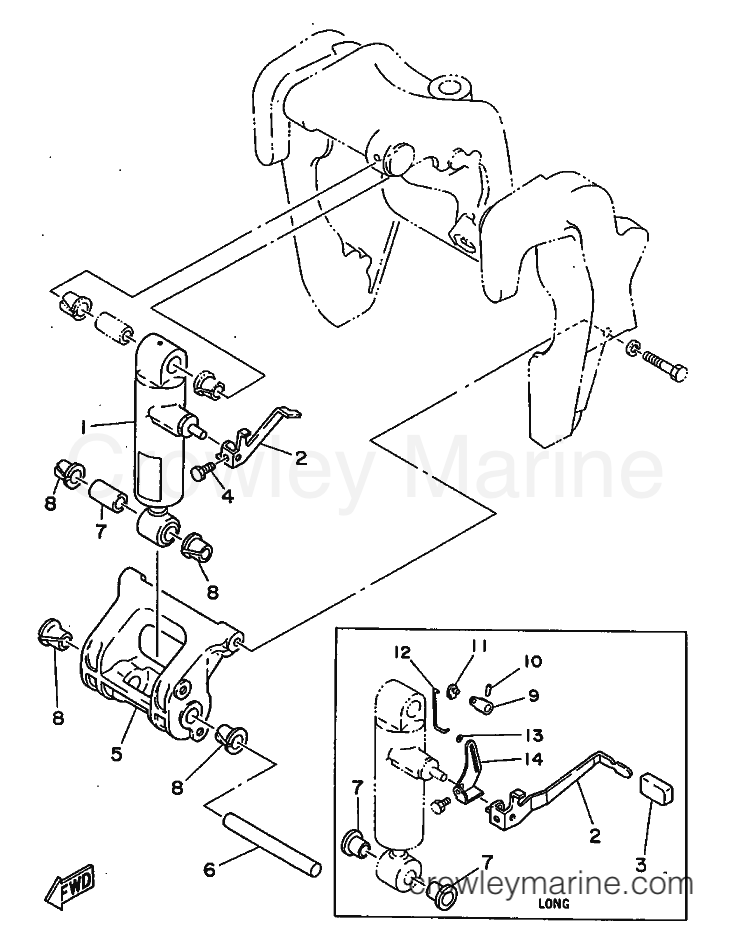 Yamaha Motors 55B (697) [999] - BRACKET 2
