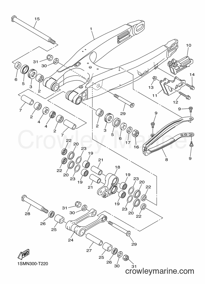 2018 Dirt Bike WR450F - WR450F (2GCC) [010] - REAR ARM