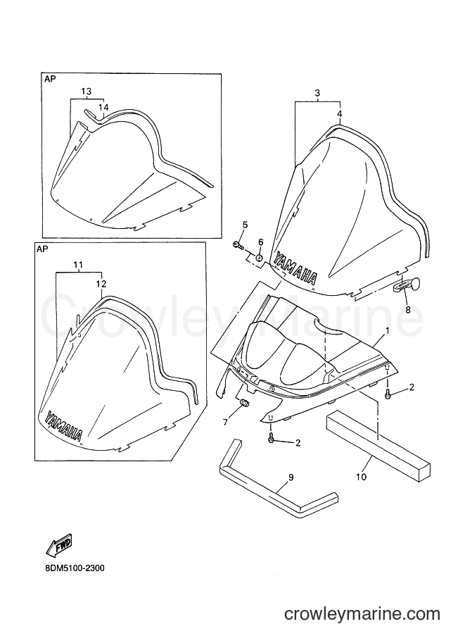 Yamaha Motors VT600 (8EB4) [030] - WINDSHIELD