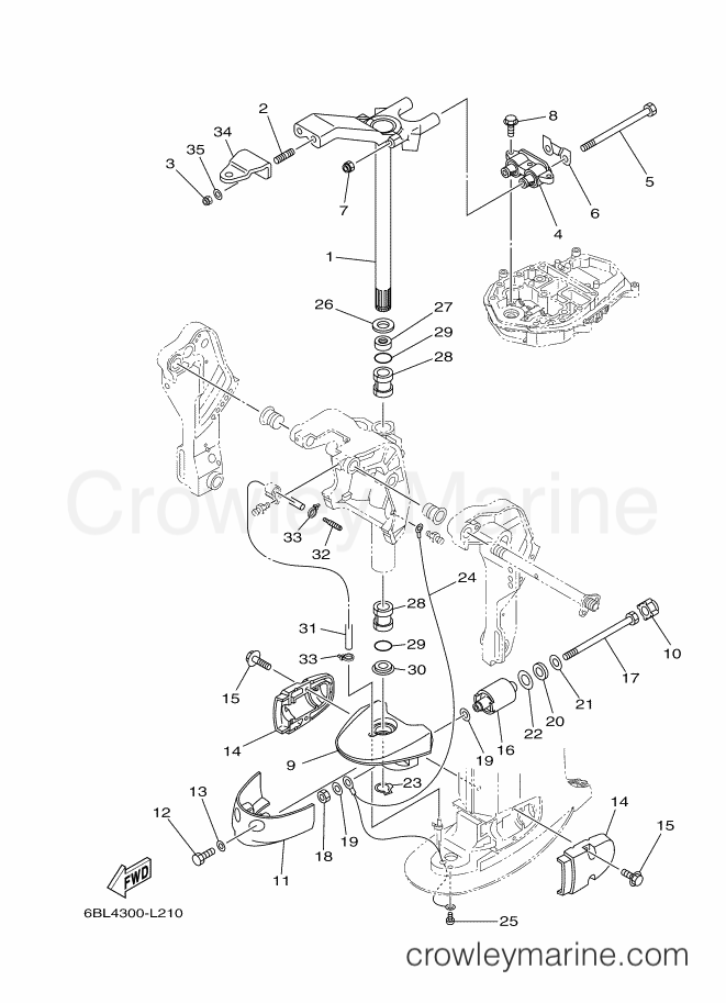 Yamaha Motors FT25FETL (6BL5) [040] - BRACKET 2