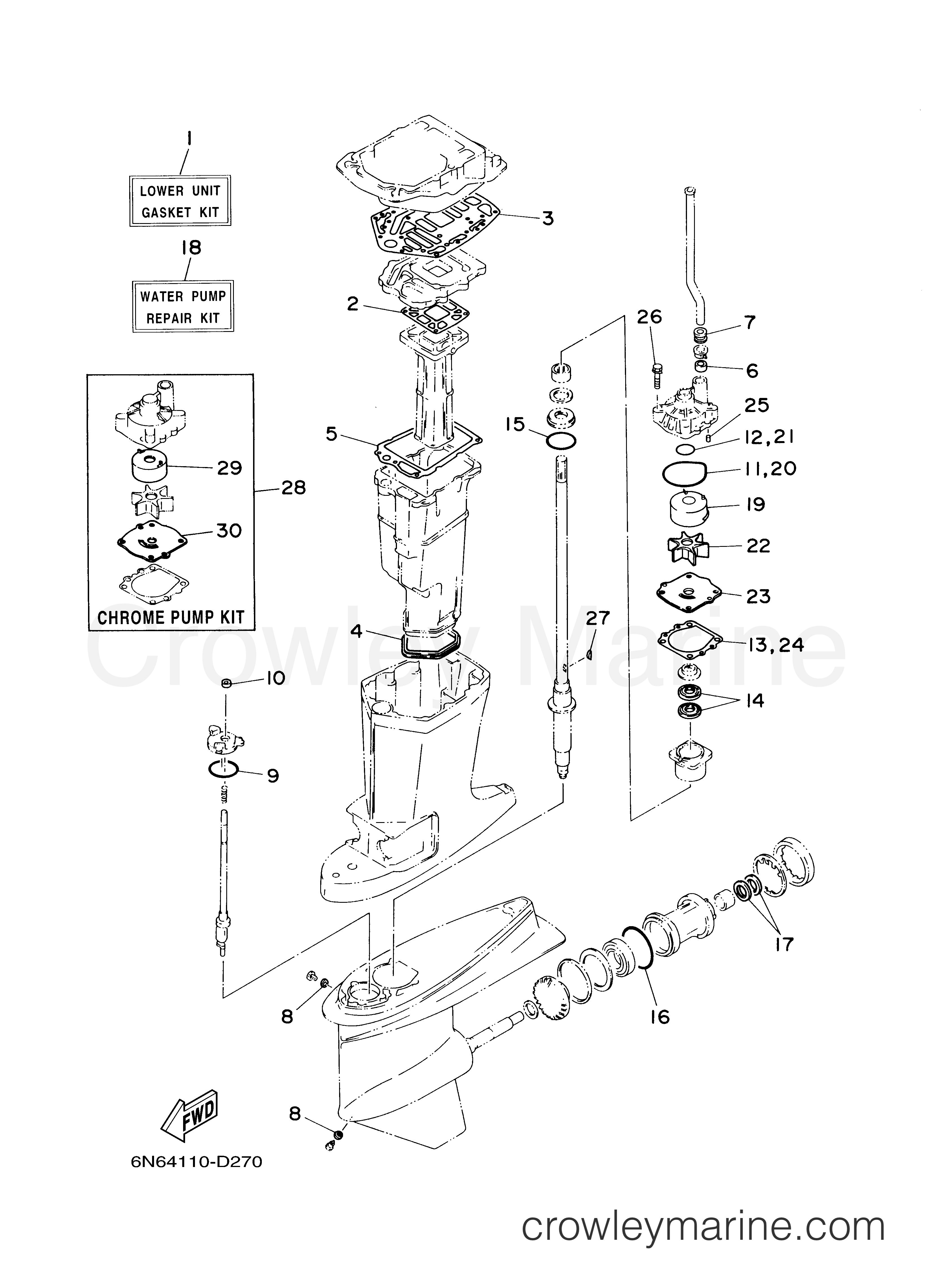 Yamaha Motors 115TXRD - REPAIR KIT 2