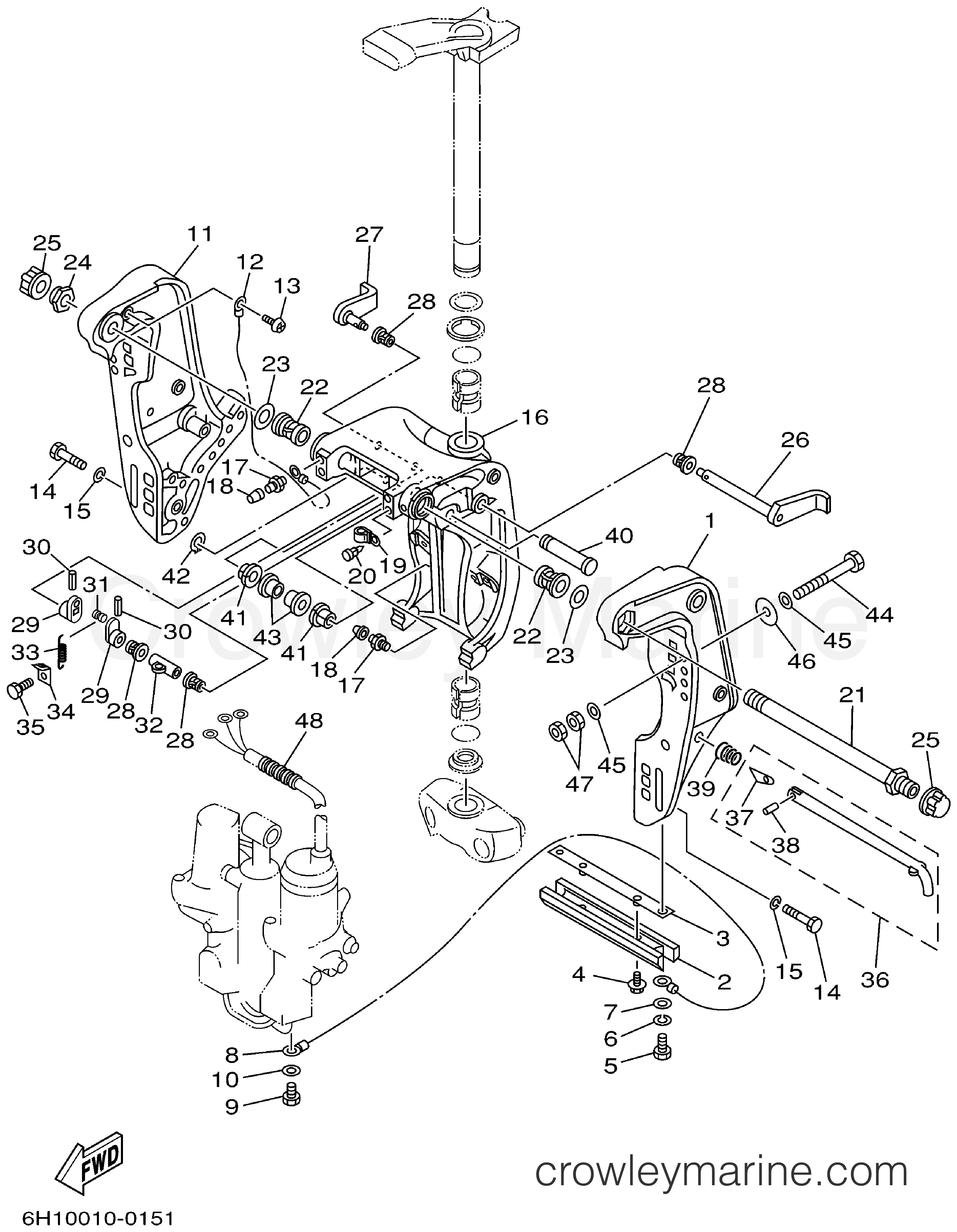 Yamaha Motors 90TLRA - BRACKET 1