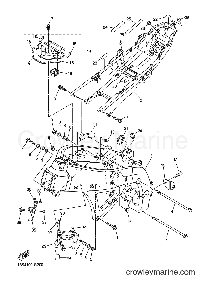 2008 Sport Bike YZF-R6 - YZF-R6 (13S9) [010] - FRAME