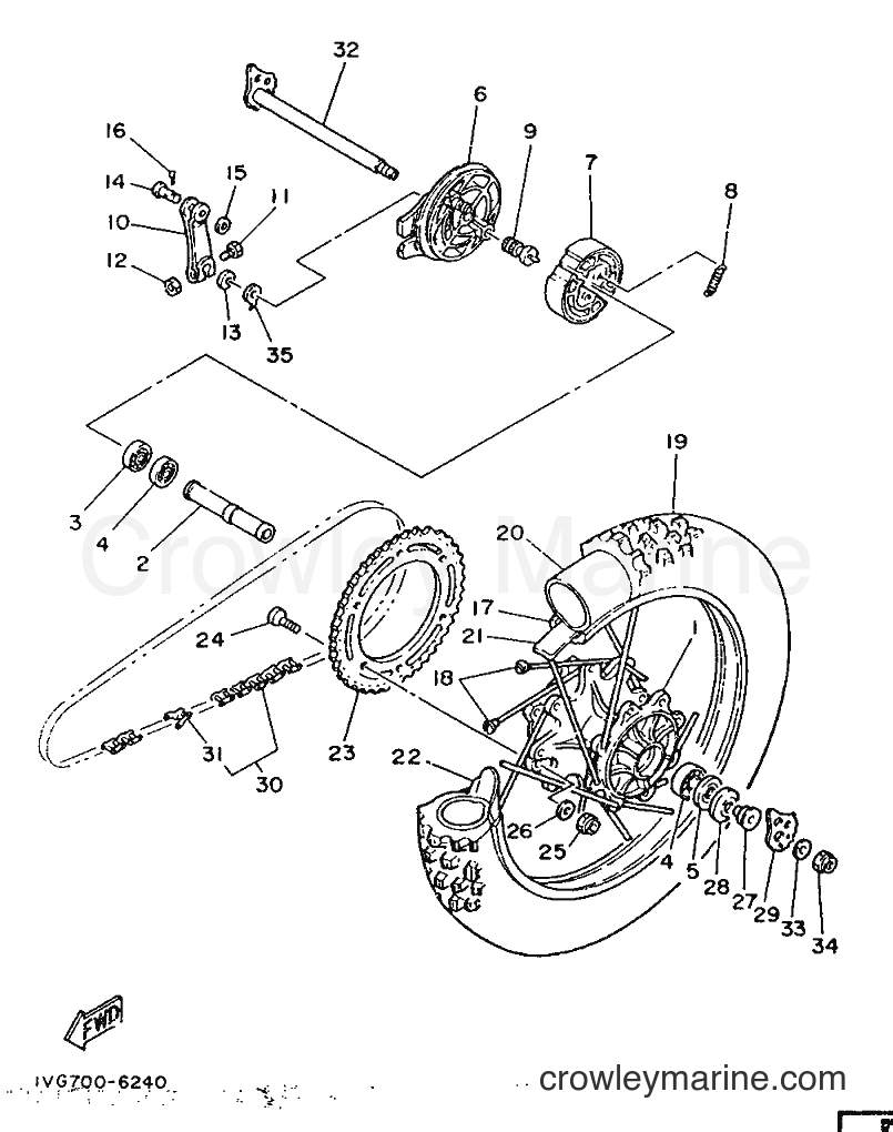 Yamaha Motors IT200S (1VH) [999] - REAR WHEEL