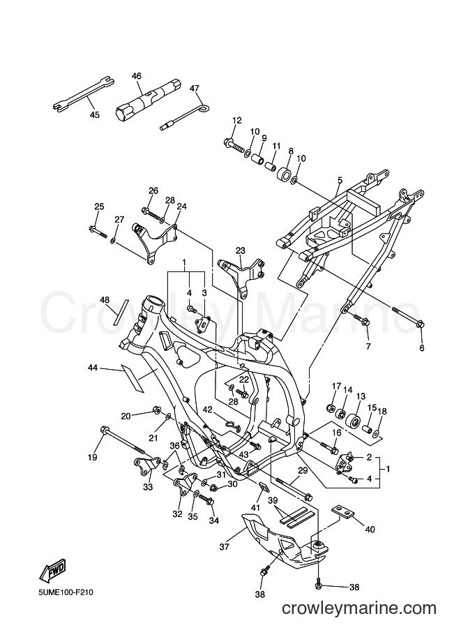 2007 Dirt Bike WR250F - WR250F (5UMF) [010] - FRAME