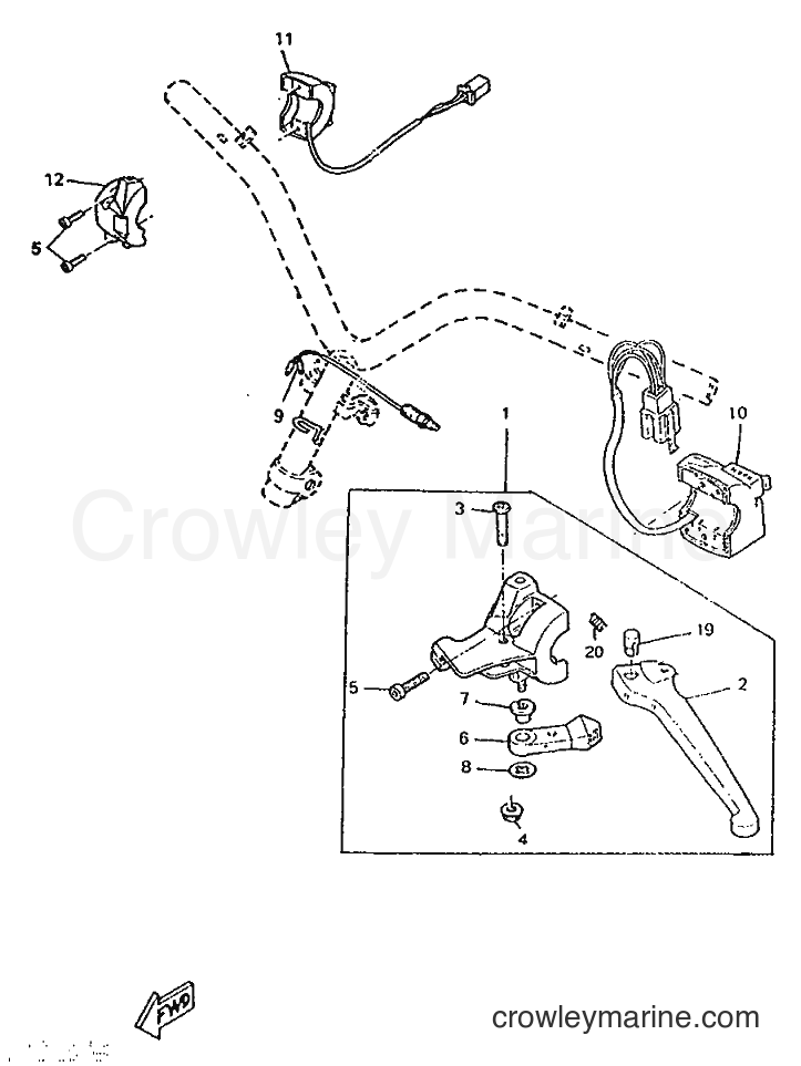 1995 Scooter CW50RS - CW50RS (4TD3) [999] - HANDLE SWITCH & LEVER