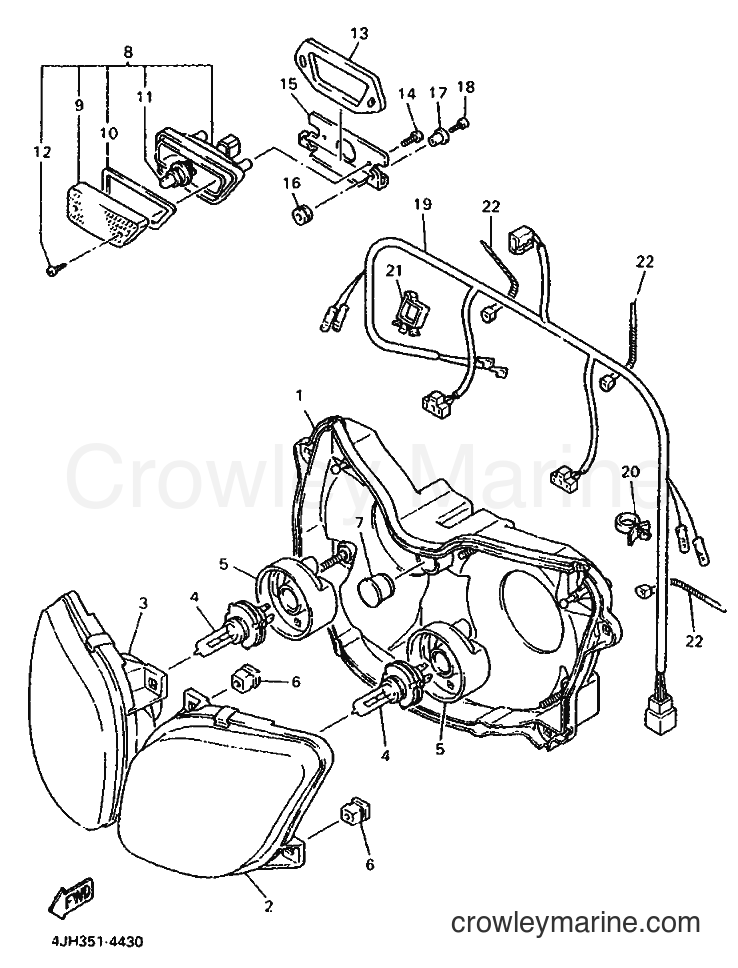 Yamaha Motors FZR600R (4MM2) [999] - HEADLIGHT