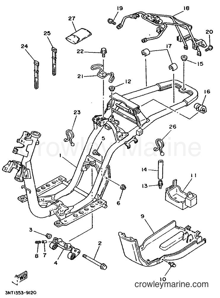 1993 Scooter CT50S - CT50S (3NT9) [999] - FRAME