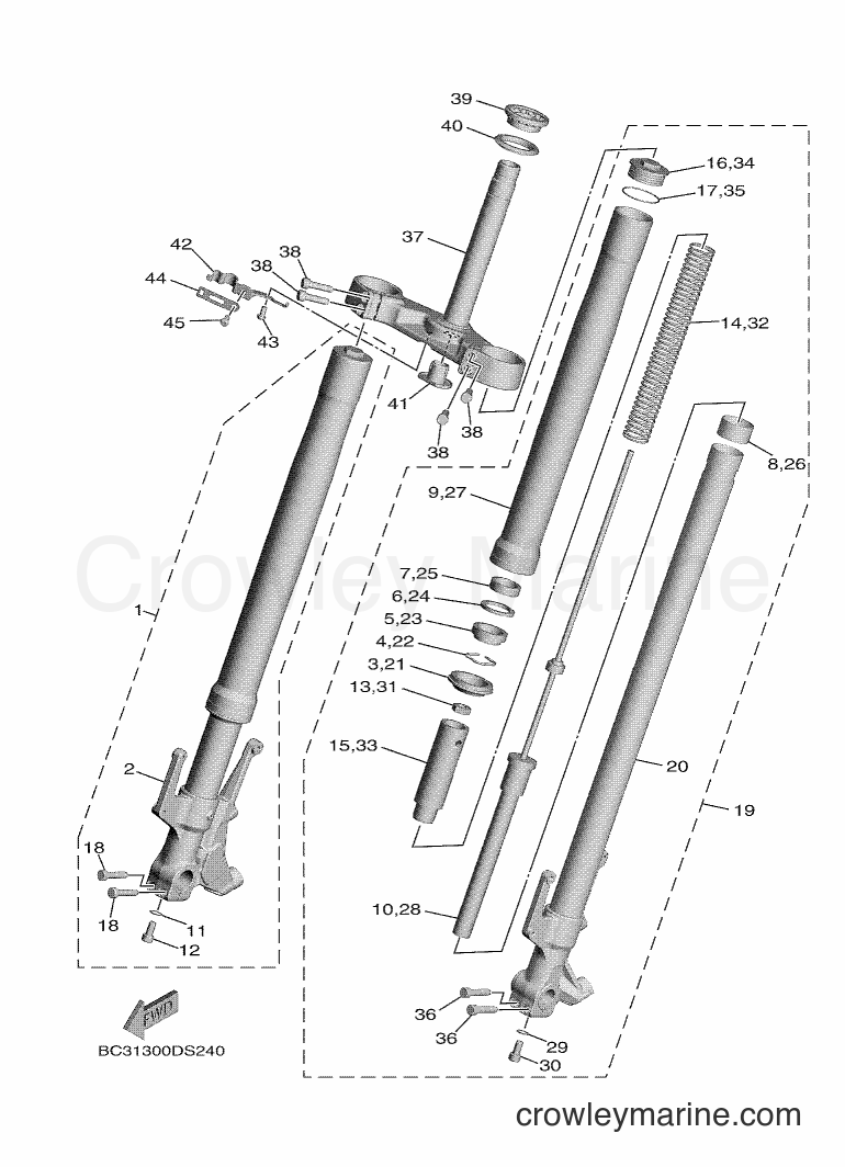 Yamaha Motors XP530E-A (BV12) [060] - FRONT FORK