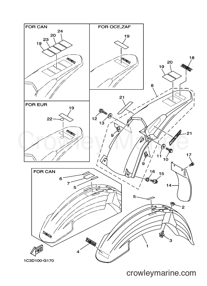 2008 Dirt Bike YZ125 - YZ125 (1C3E) [010] - FENDER