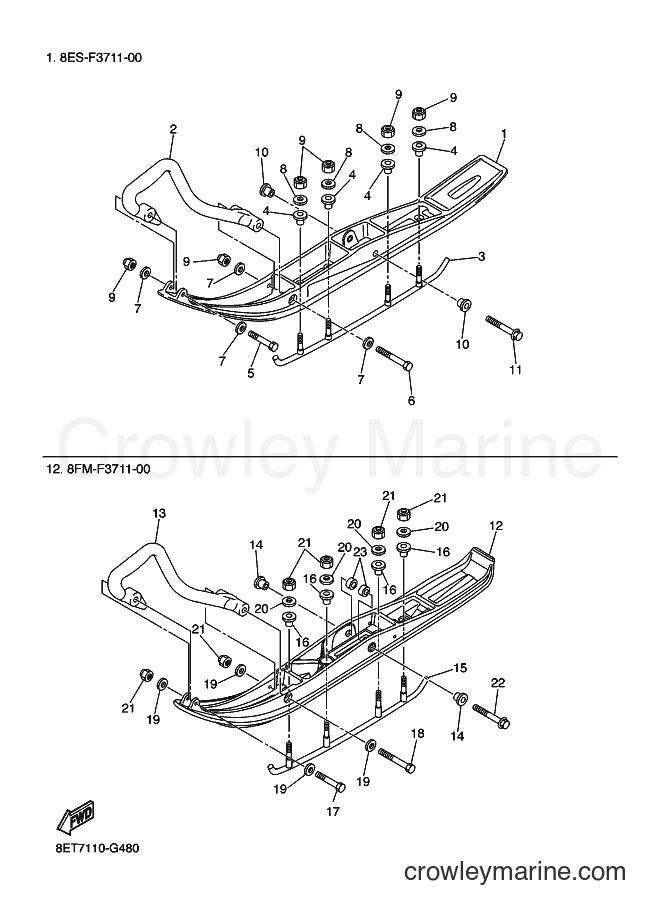 2012 Snowmobile RS10VT - RS10VT (8ETC) [020] - ALTERNATE SKI