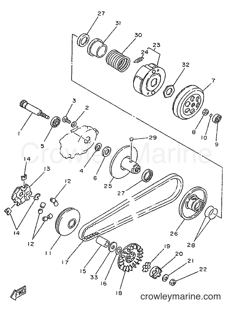 1996 Scooter YA50R - YA50R (4SJ3) [99A] - CLUTCH