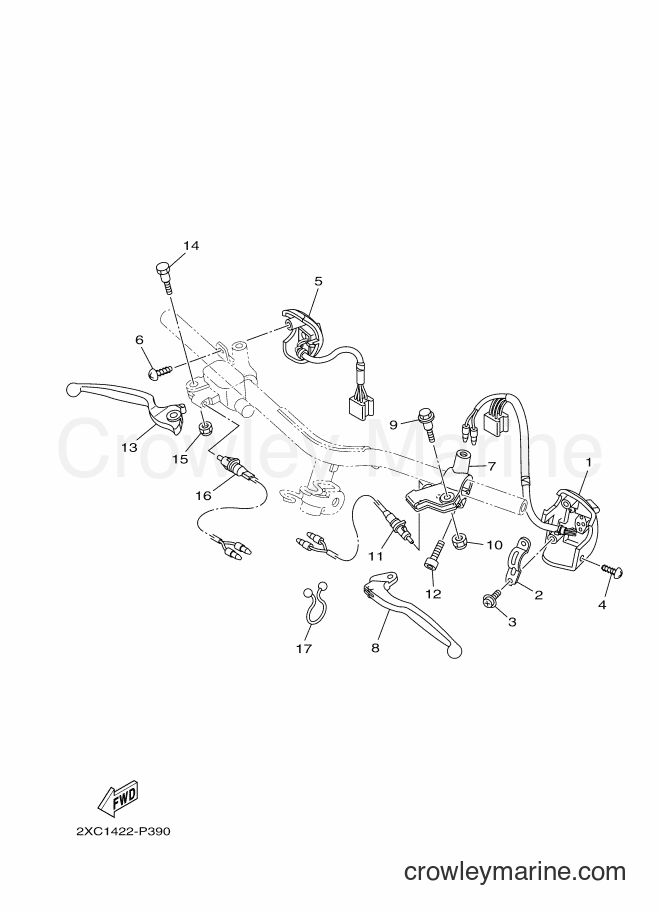 Yamaha Motors AT125FC (2XC6) [010] - HANDLE SWITCH & LEVER