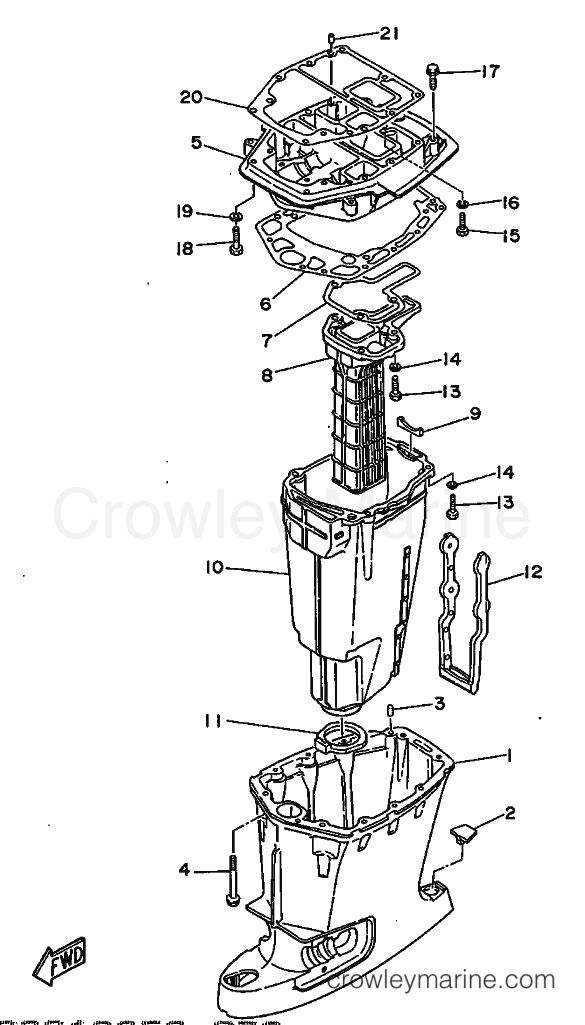 Yamaha Motors 85A (688) [999] - UPPER CASING