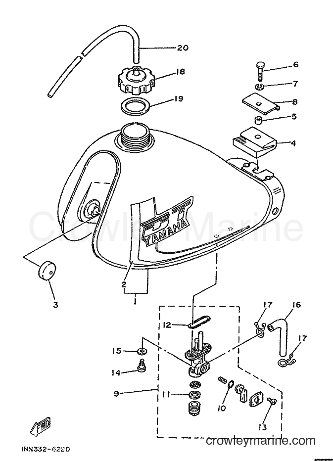 1986 Scooter DT50M - DT50M (1NN) [999] - FUEL TANK