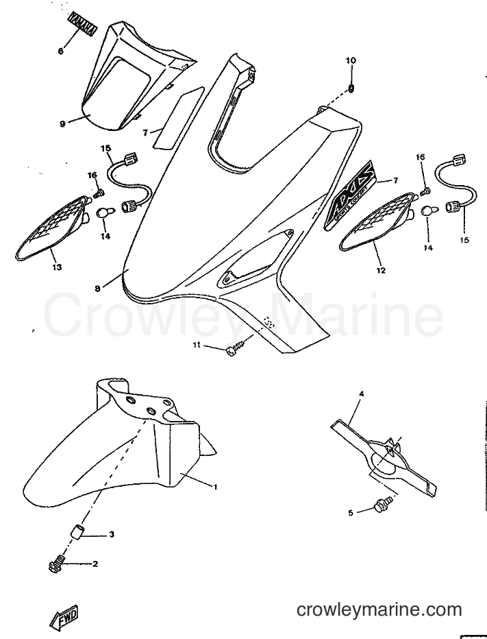 1996 Scooter YA50R - YA50R (4PC6) [999] - FENDER