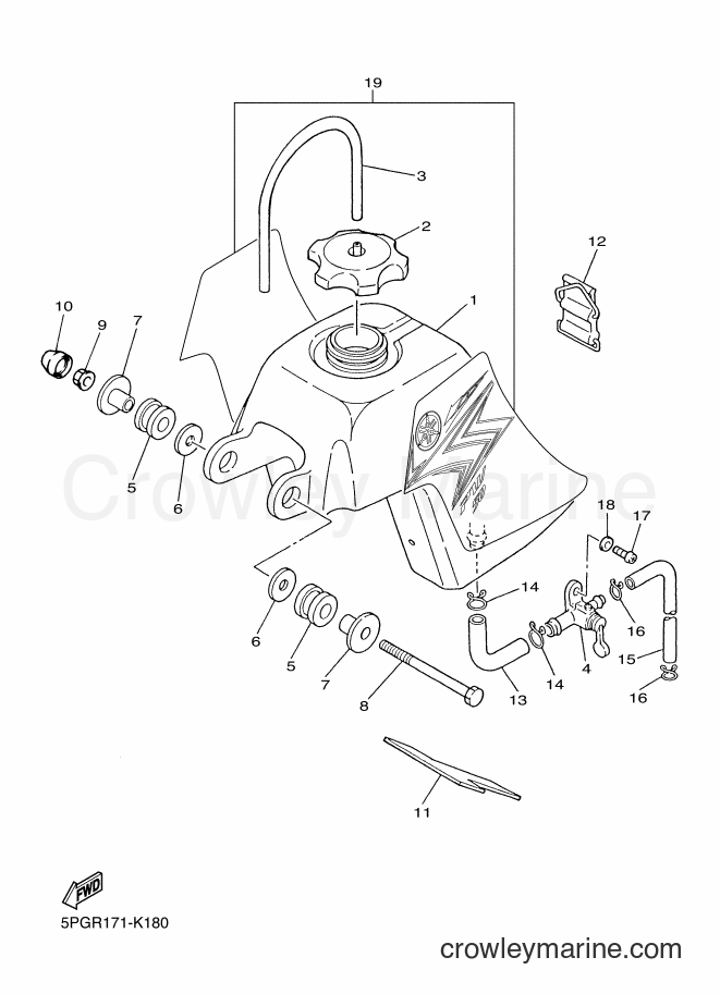 2011 Dirt Bike PW50 - PW50 (5PGS) [010] - FUEL TANK