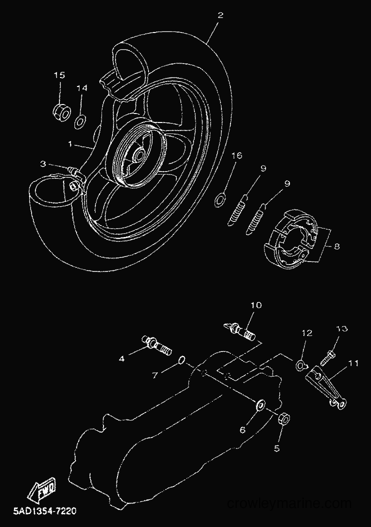 2000 Scooter YN50 - YN50 (5ADV) [010] - REAR WHEEL