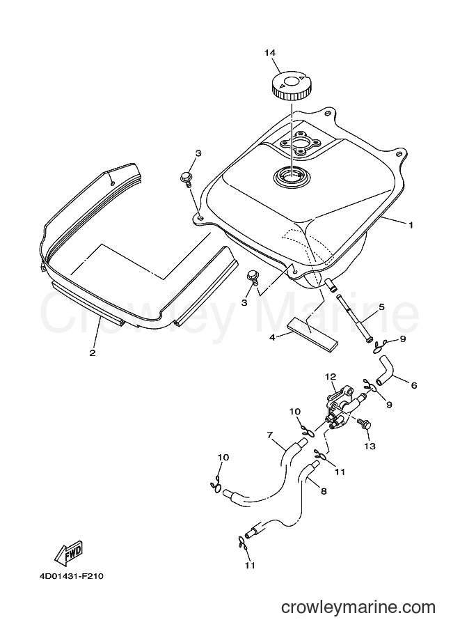 2007 Scooter AF115S - AF115S (4D03) [010] - FUEL TANK