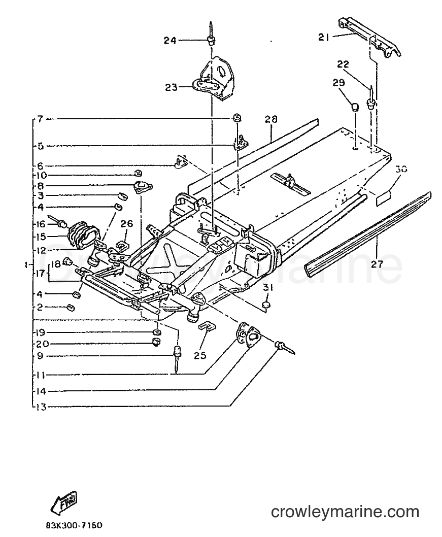 1987 Snowmobile PZ480L - PZ480L (83K) [999] - FRAME