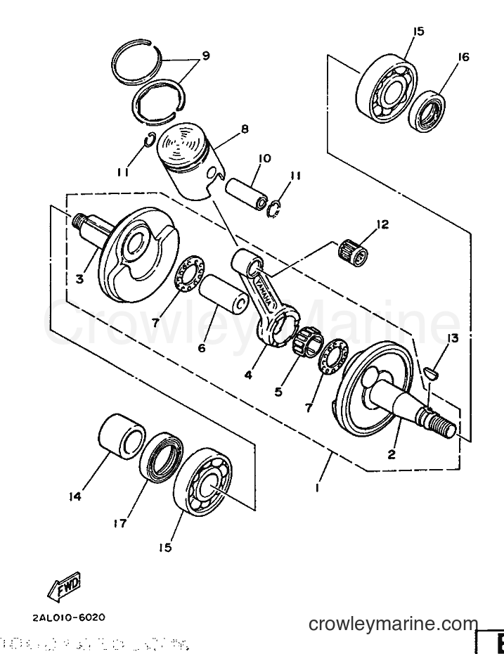 1987 Sport Bike YSR50 - YSR50 (2AL) [999] - CRANKSHAFT & PISTON