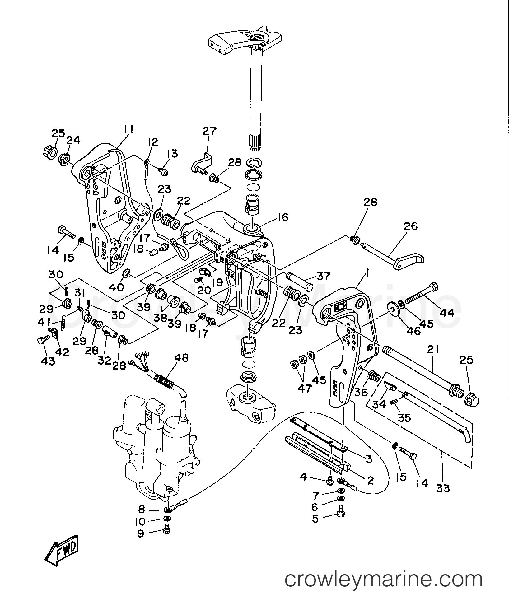 Yamaha Motors P75TLHV - BRACKET 1