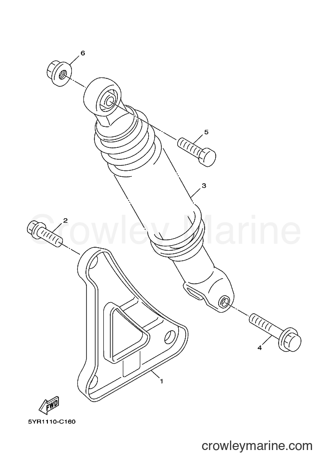 2007 Scooter XC125V - XC125V (5YR9) [010] - REAR ARM & SUSPENSION