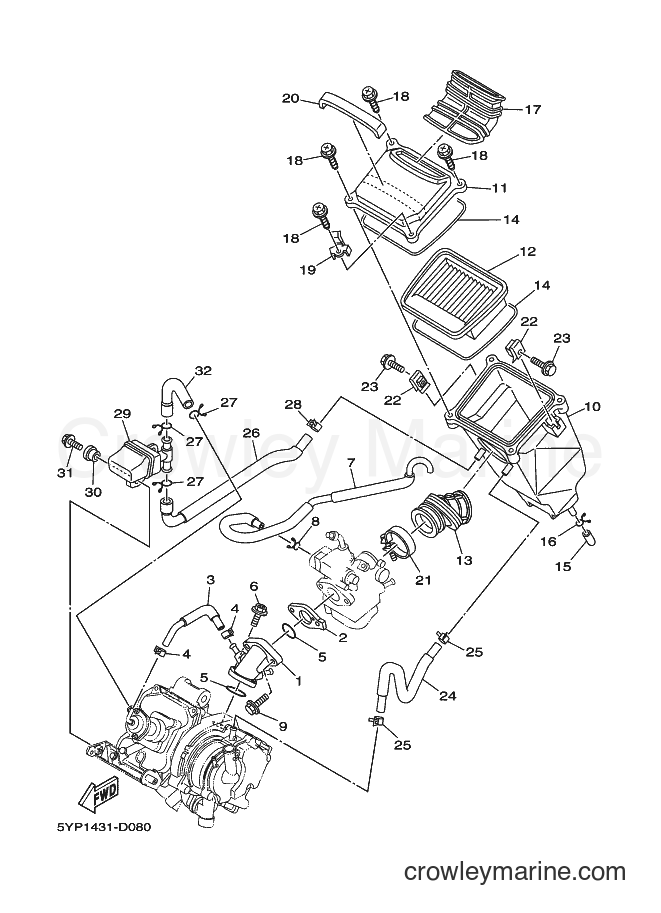 Yamaha Motors LBA-135D (5YP6) [010] - INTAKE